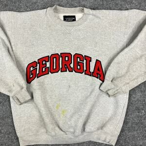 GIII Sports Sweatshirt Mens Size M Gray Georgia Bulldogs NCAA Crewneck Logo